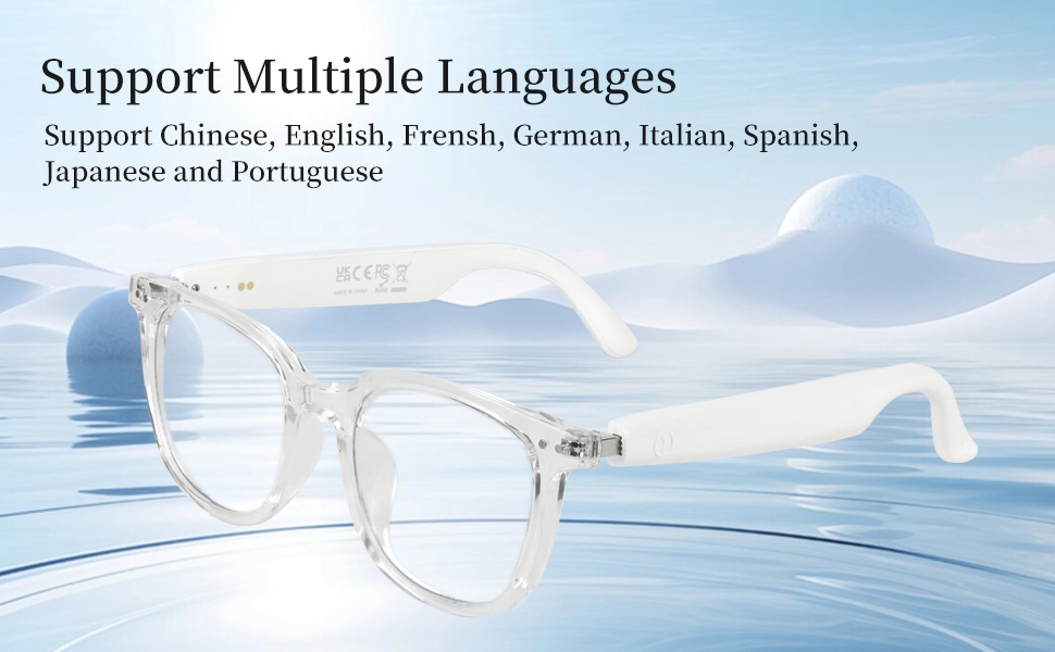 Bluetooth Audio Glasses - Anti-Blue Light Semi-Open-Ear IPX5 Waterproof