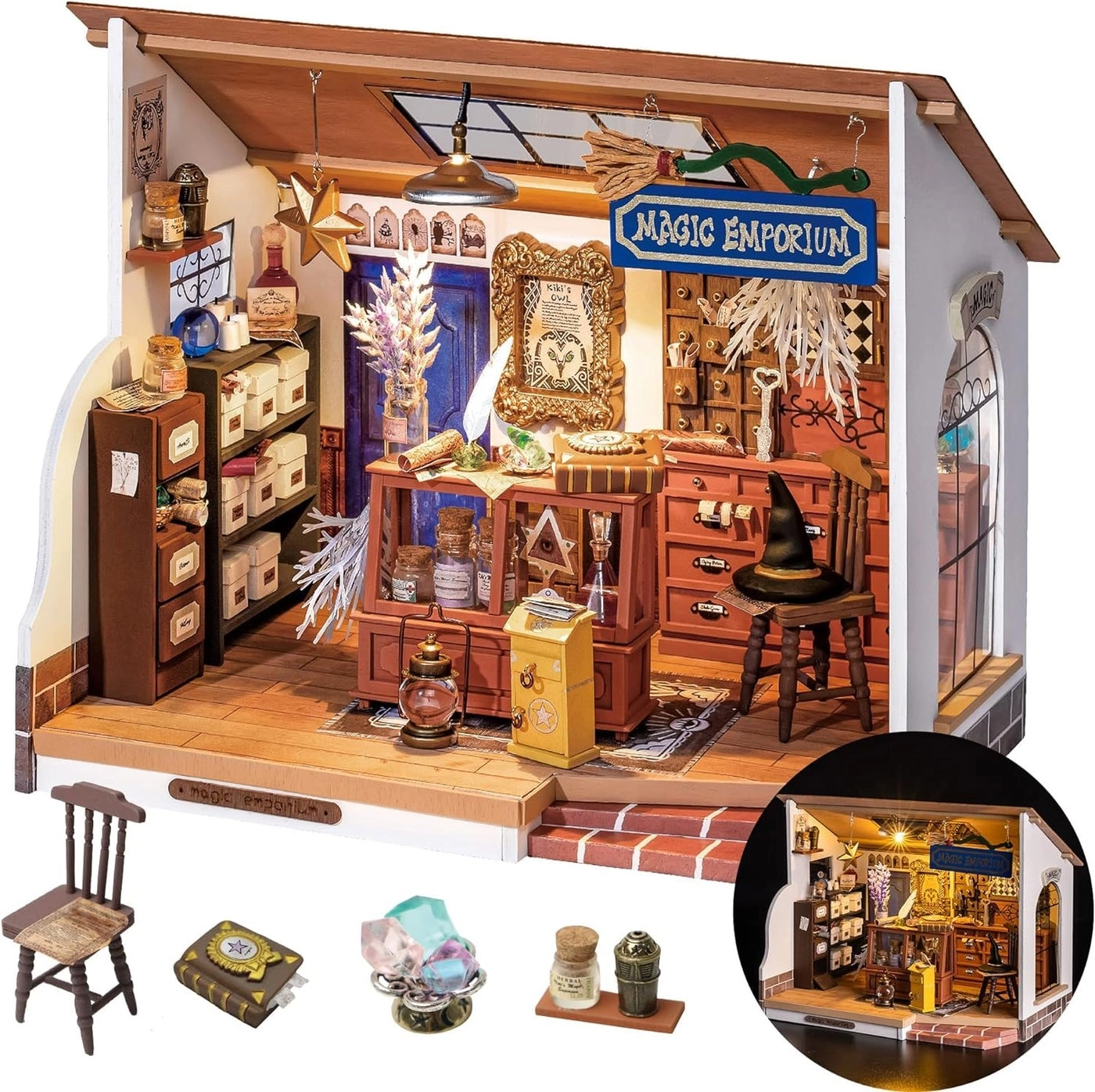 The Magic Study - DIY Miniature House Kit LED Lights