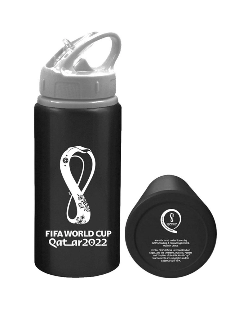 Generic FIFA World Cup 2022 Water Bottle - Straw Lid Aluminium 500 ml