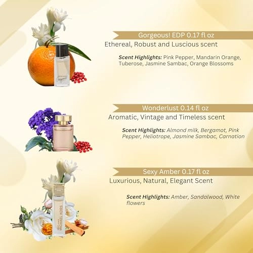 Gorgeous - Eau de Parfum 5ml + Wonderlust - Eau de Parfum 4ml + Sexy Amber - Eau de Parfum 5ml