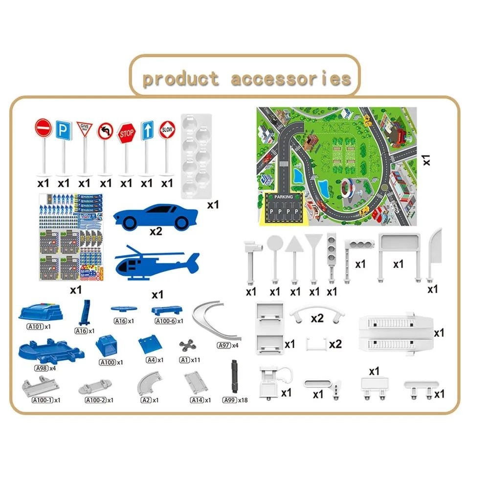 4 Level Police Station Lift Parking - Police 78 pcs