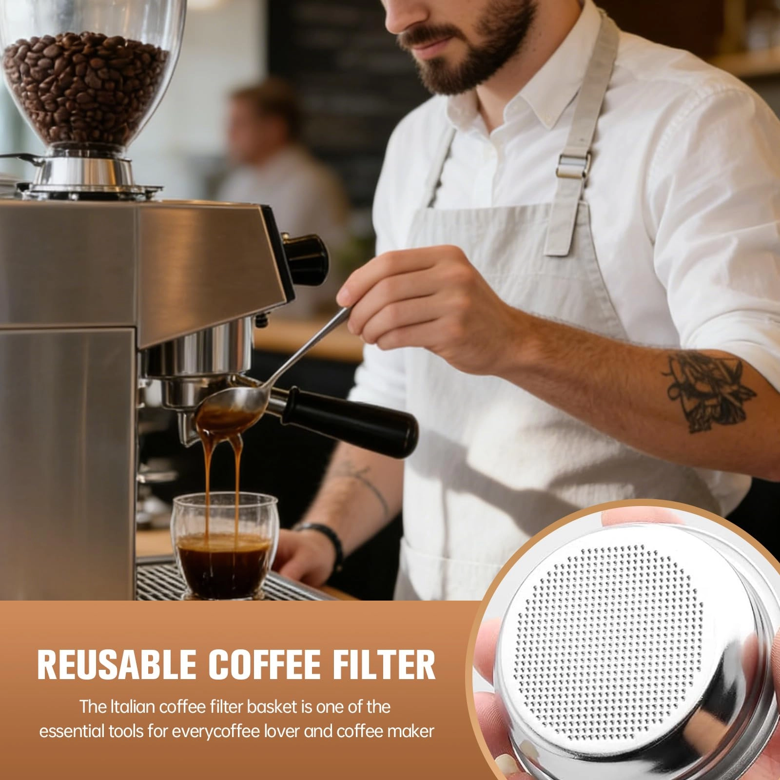 Portafilter Basket - 54mm Stainless Steel