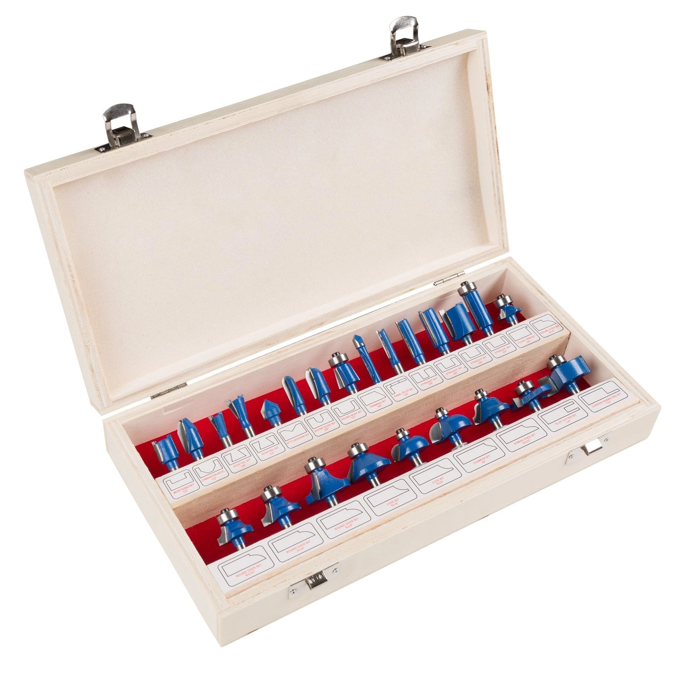 Stalwart Router Bit Set - 0.25-inch shank 24-pieces