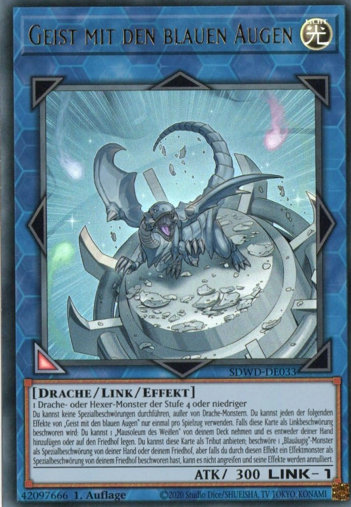 MZTCG Yugioh Ghost with Blue Eyes SDWD-DE033 - German