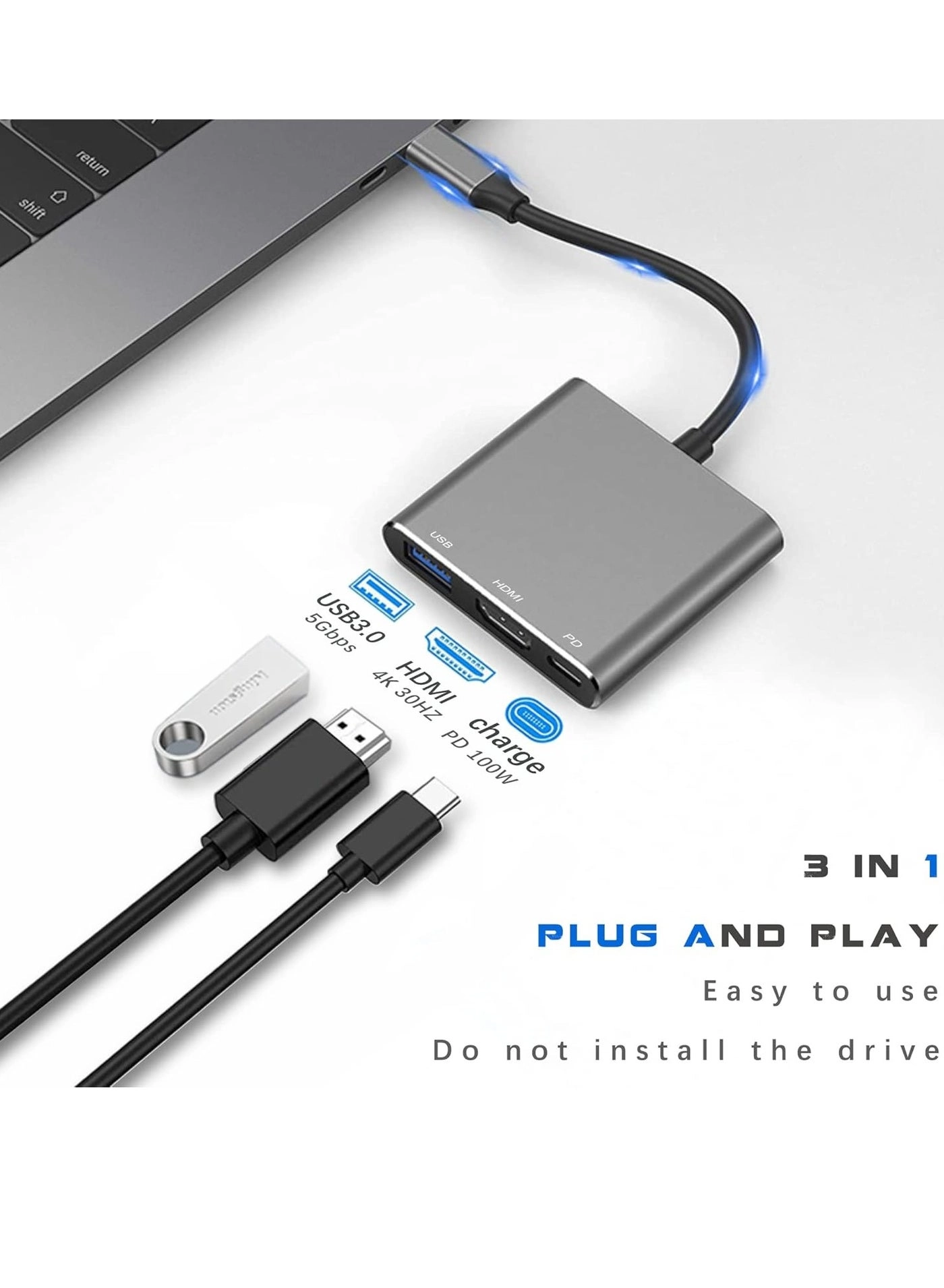 USB C to HDMI Multiport Adapter