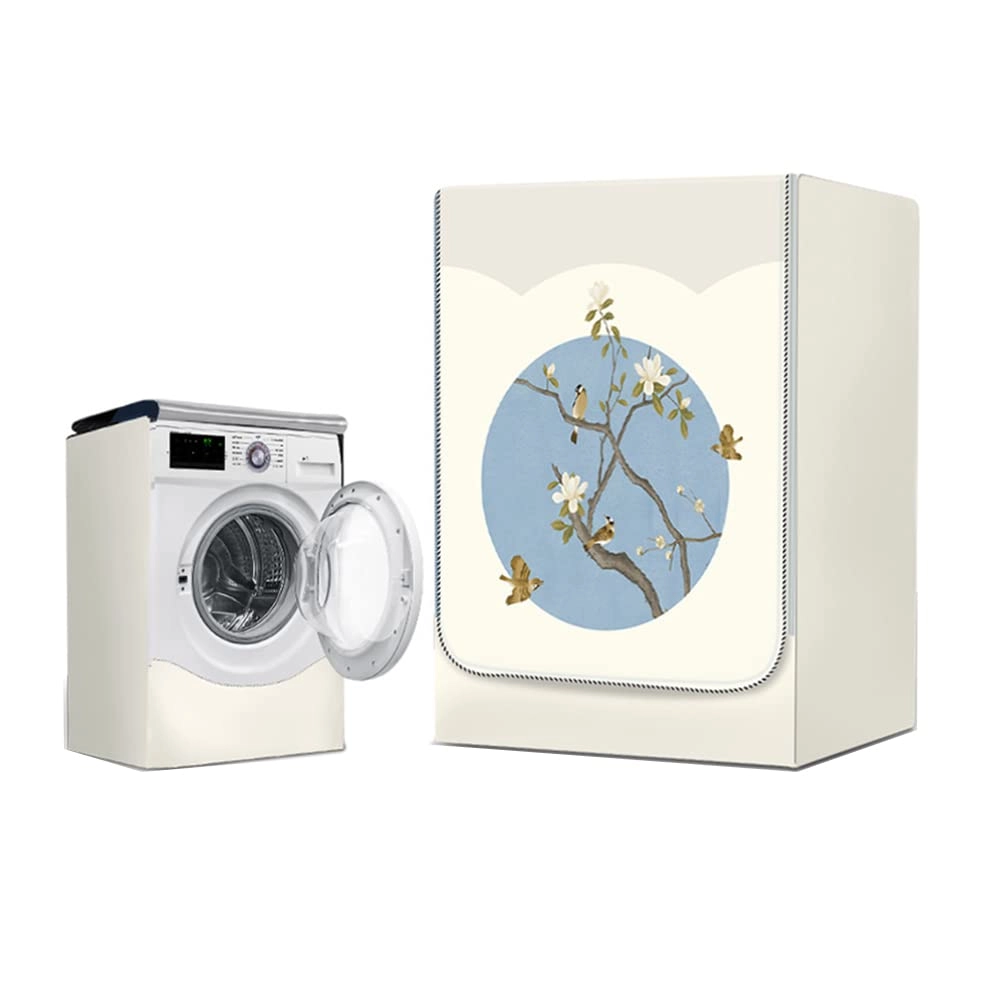 Odot Washing machine cover - M white flower