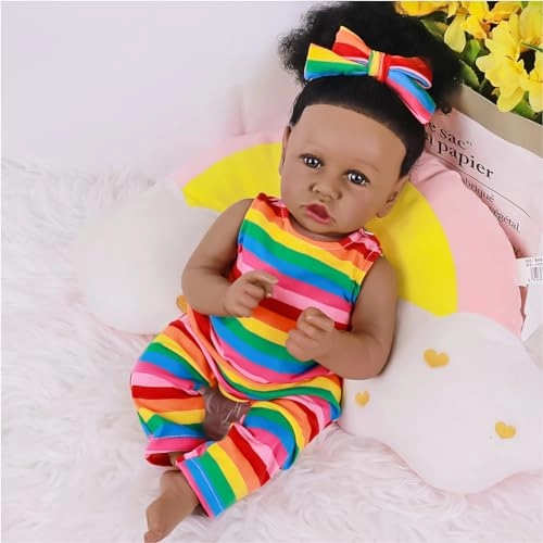Reborn Baby Doll - 22inch Vinyl African American Ages 3+