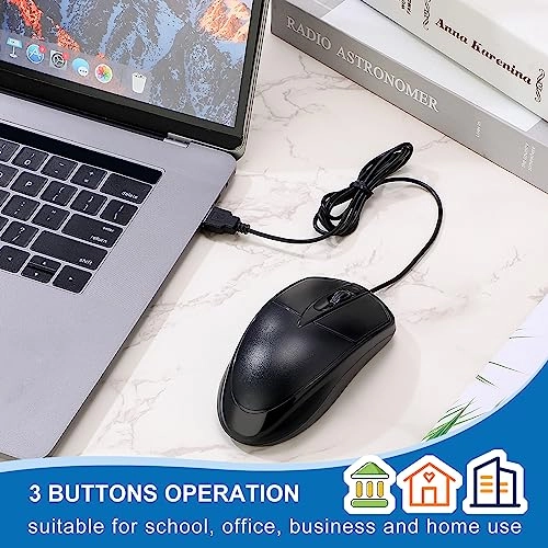3 Button Wired USB Mouse - USB