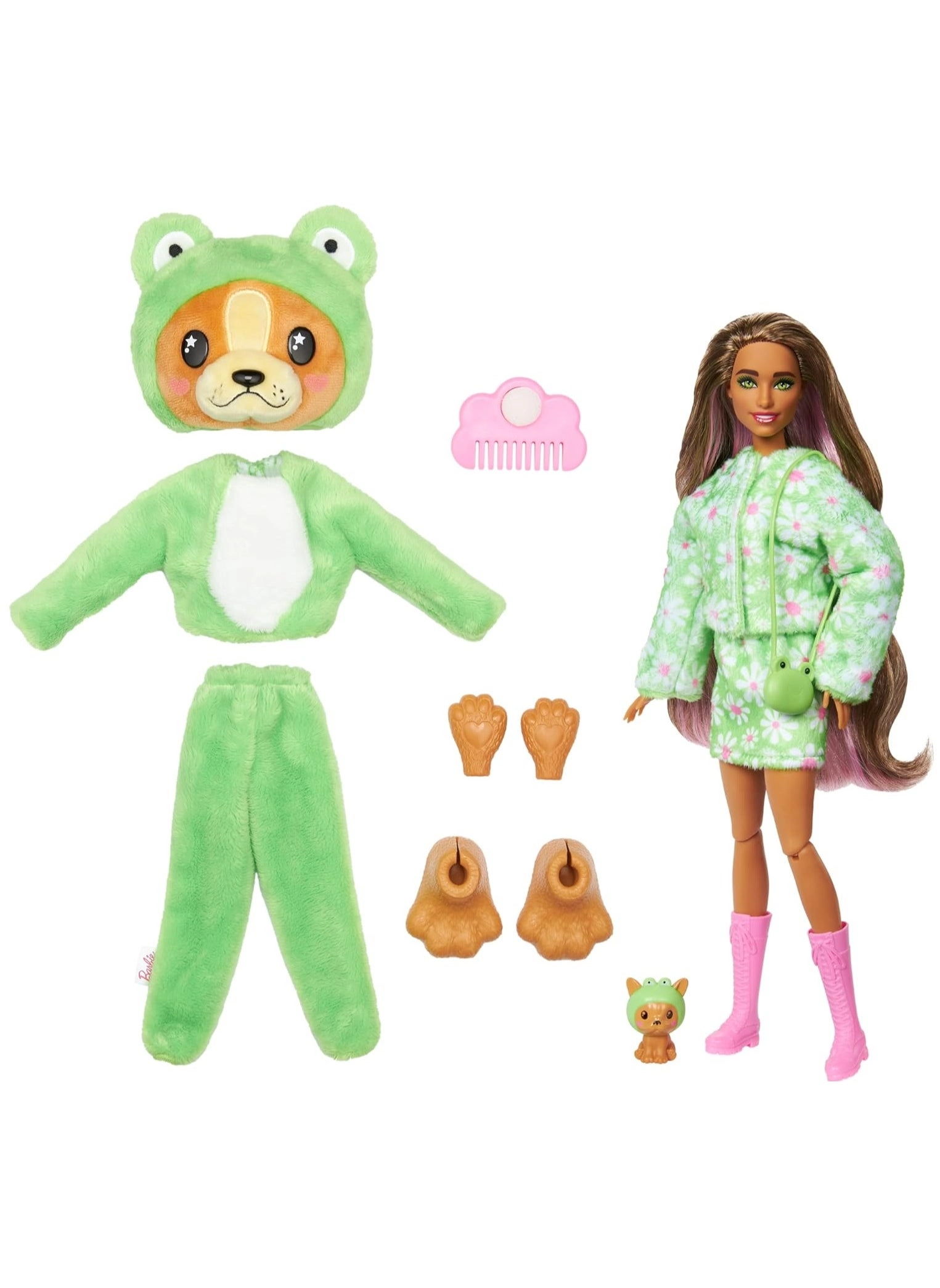 Barbie Cutie Reveal - 10 Surprises Puppy as Frog Ages 36+
