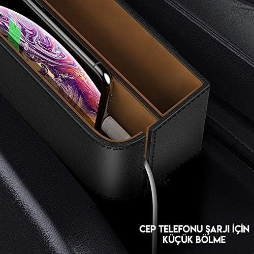 Elegant Car Storage Box - Faux Leather Rectangular