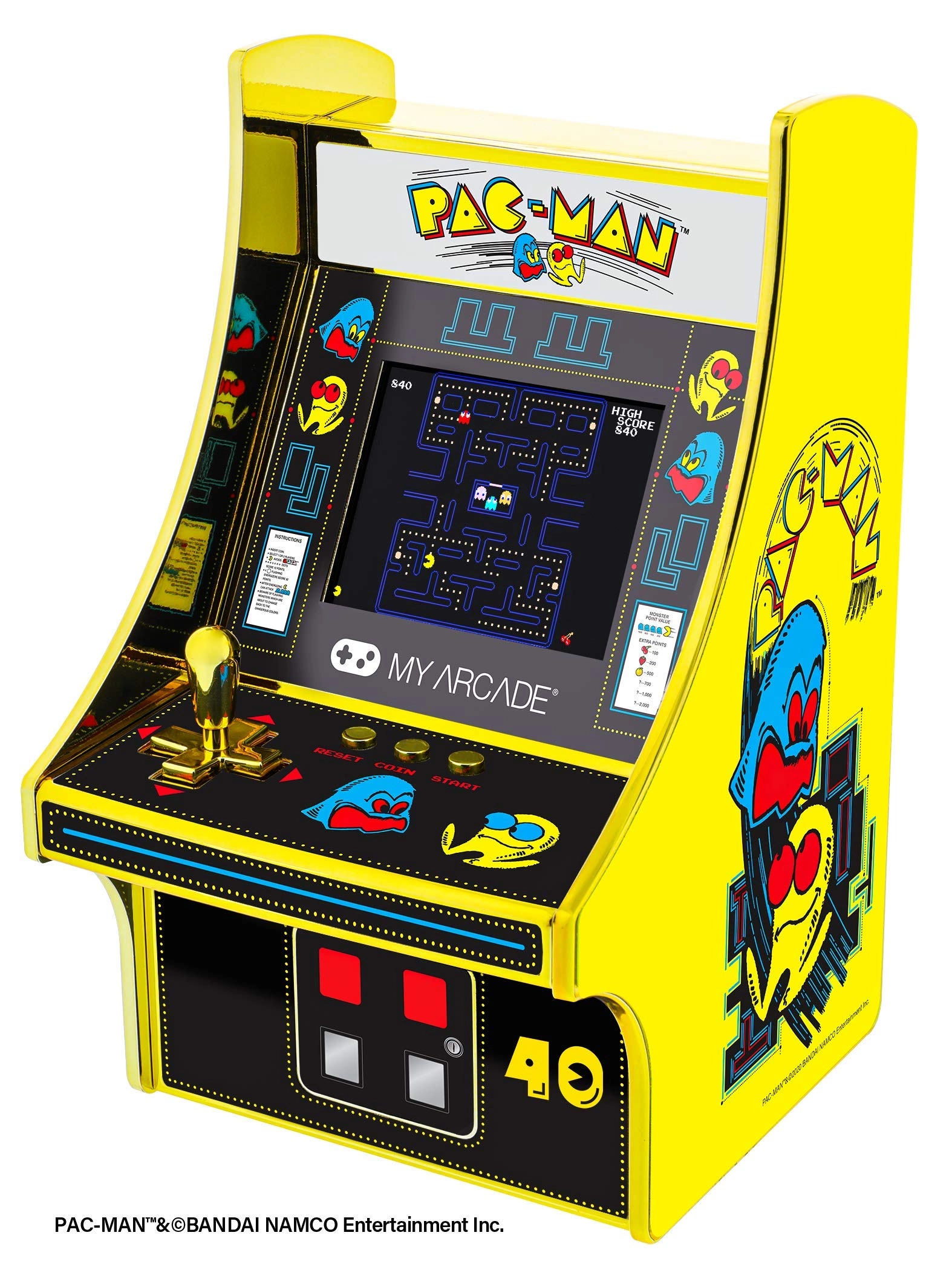 My Arcade Pac-Man Micro Player - 6.75 Inch Gold