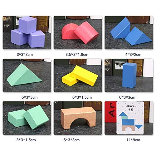 Rainbow building blocks - 3 years old and above 15pcs