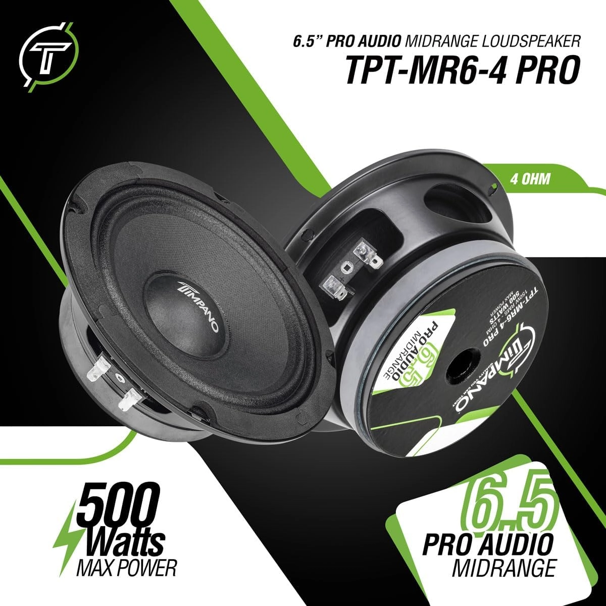 6.5 Inch Shallow Midrange Speaker - 500W Bundle