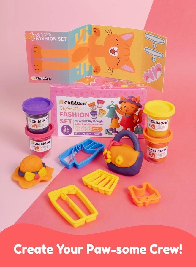 Paw Pals Play Dough Set - Natural 4×65g