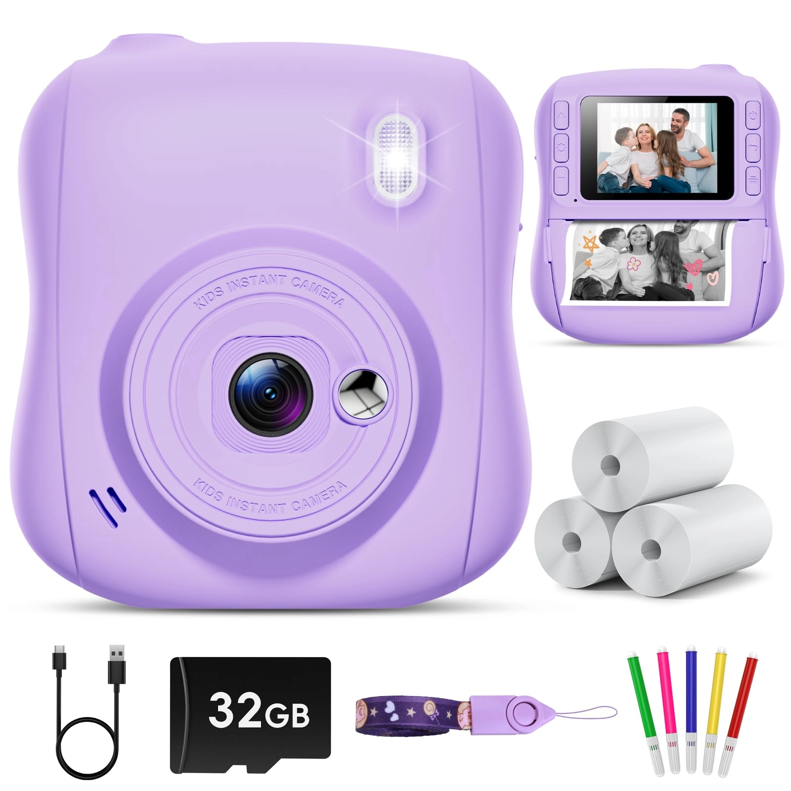 Children's Camera - Instant Print 1080P 32GB