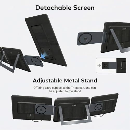 S9H - EA-PTMS9H-BK 15.6" FHD IPS Triple Monitor USB Type-C