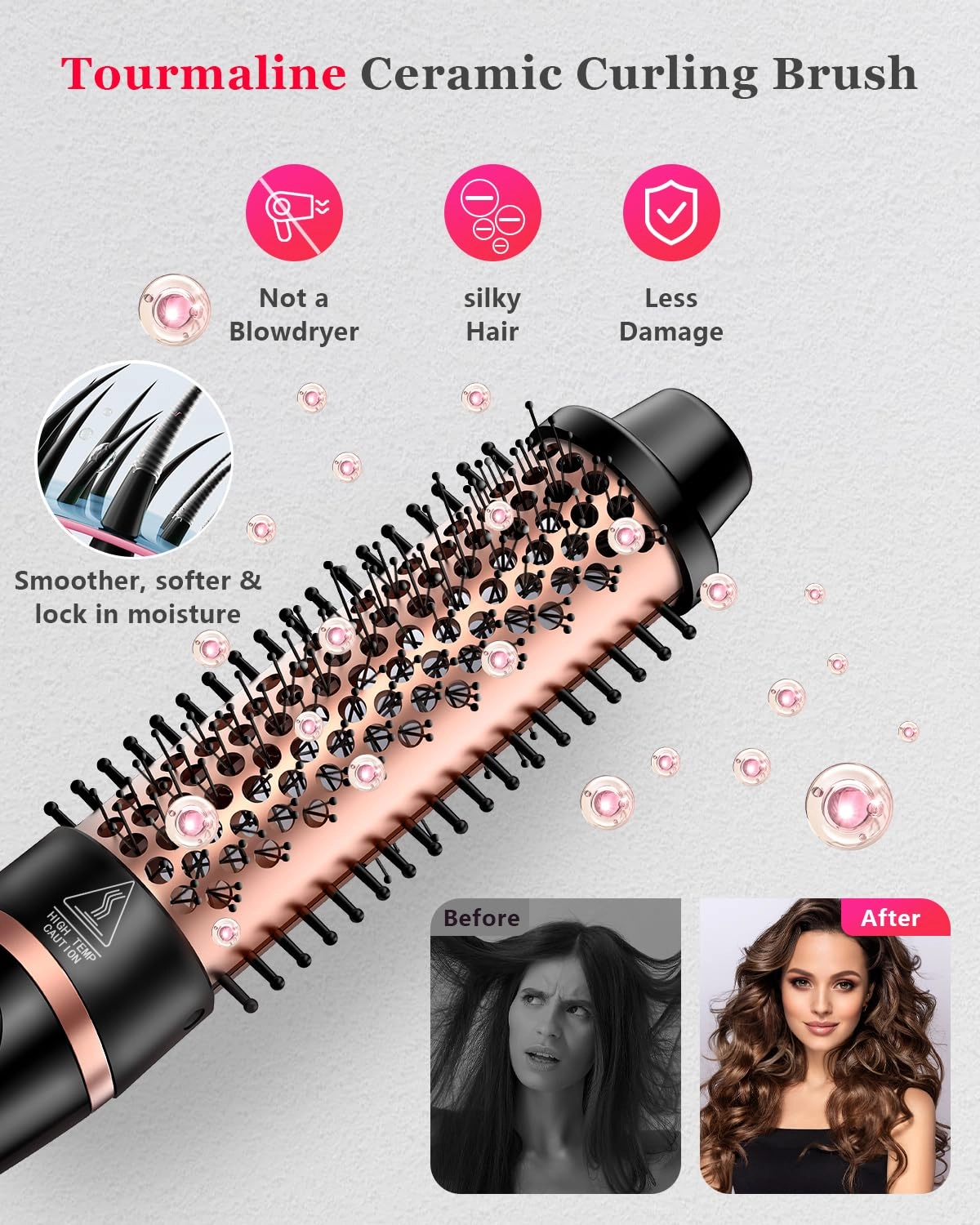 MN-C14A - 5-in-1 Thermal Brush 4 Interchangeable Ceramic Barrels