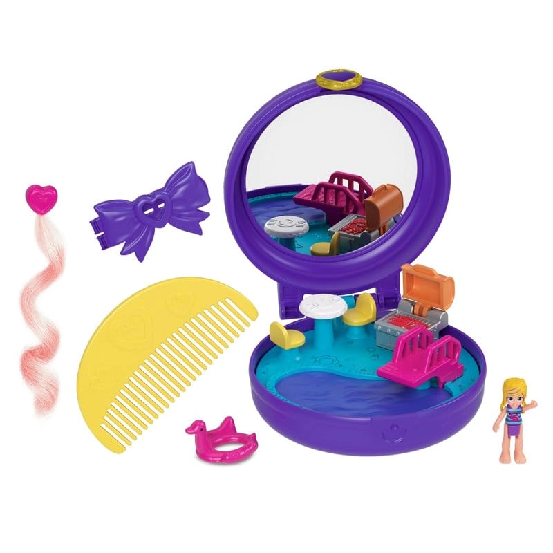 Polly Pocket Compact - Pool Clip and Comb Multicolor Ages 3+