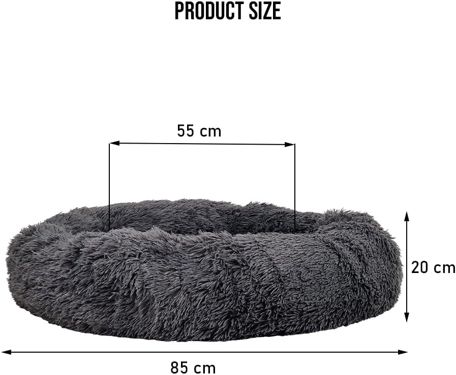 Faux Fur Round Donut Dog Bed