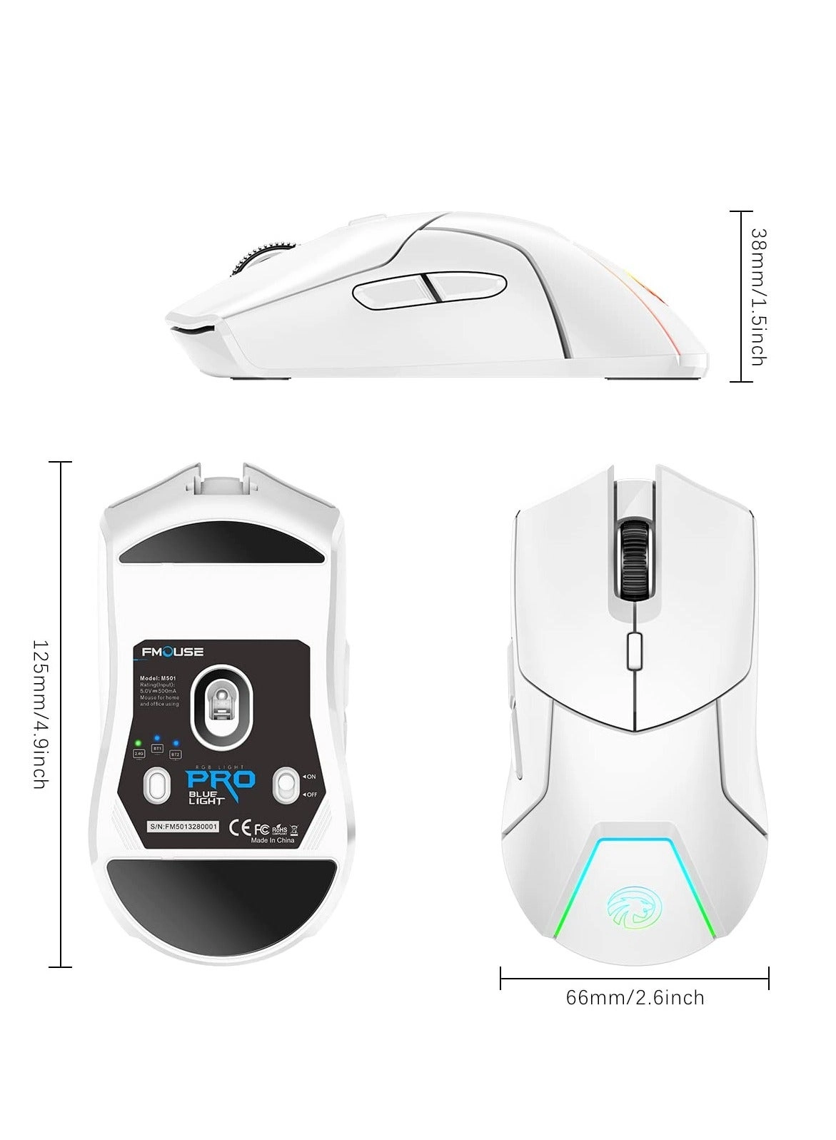 Wireless Gaming Mouse - Bluetooth 2.4G