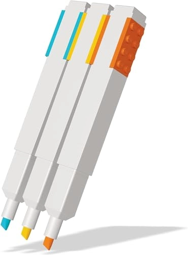 Highlighter Markers - Yellow, Orange, Blue Chisel
