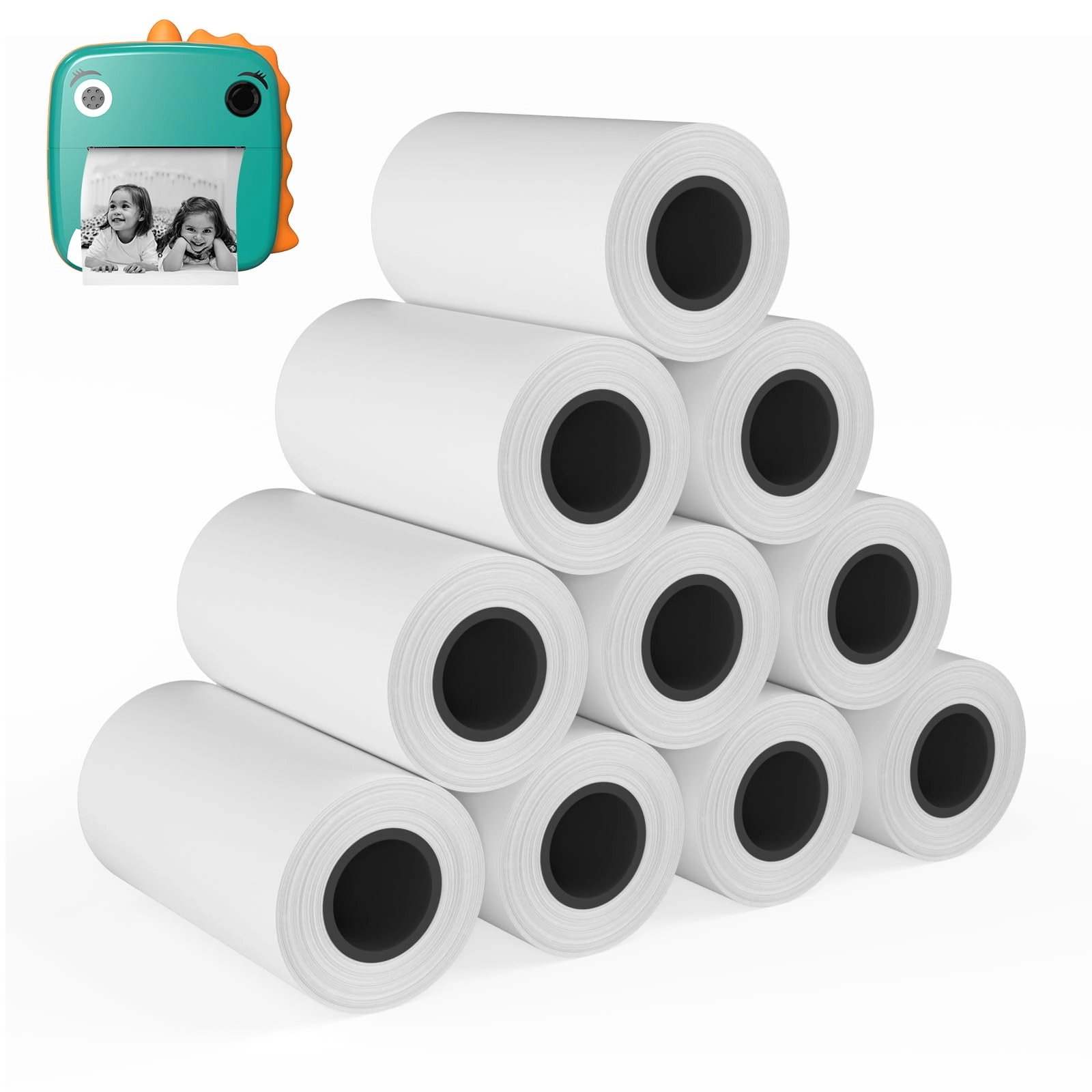 MFLABEL Kids Instant Camera Paper Refill - 10 Rolls 2.2"x1.1"