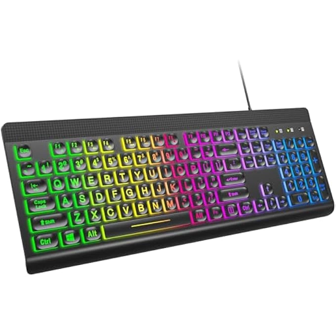 Large Print Backlit Keyboard - USB-C