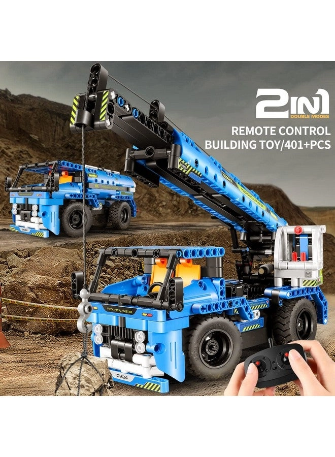 Remote Control Building Toys - 2-in-1 Technic Crane Truck