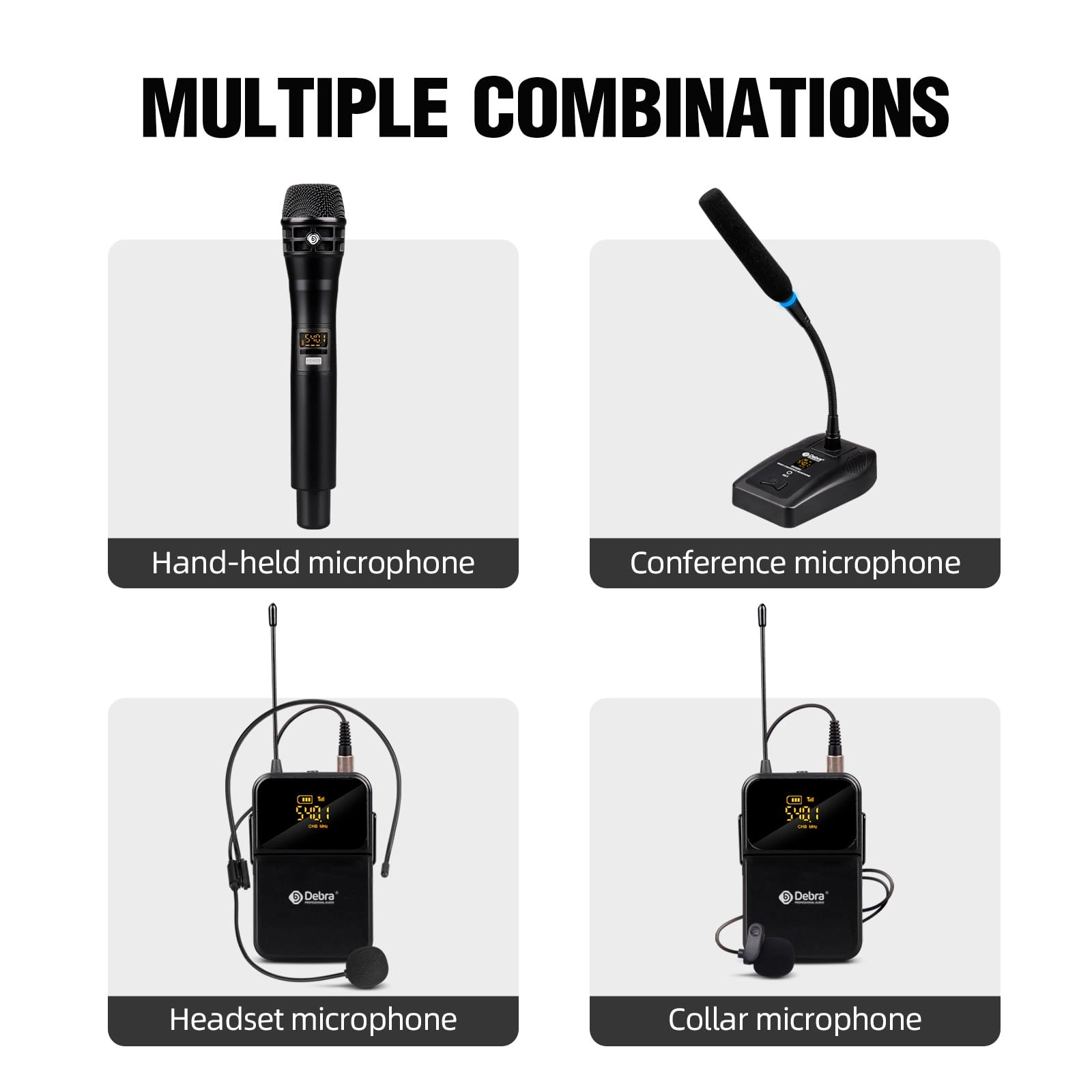 2HD2LR2HT - 2 x Handheld 2 x Lavalier 2 x Headset UHF