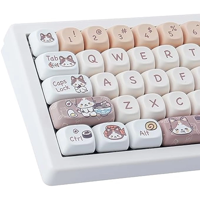 PBT KEYCAPS - 140 Keys Pink MAO Profile