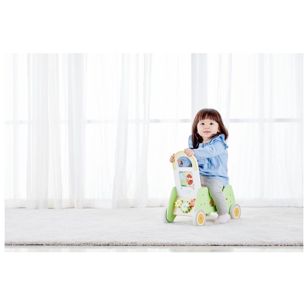 Wooden Rider And Baby Walker - 2-In-1