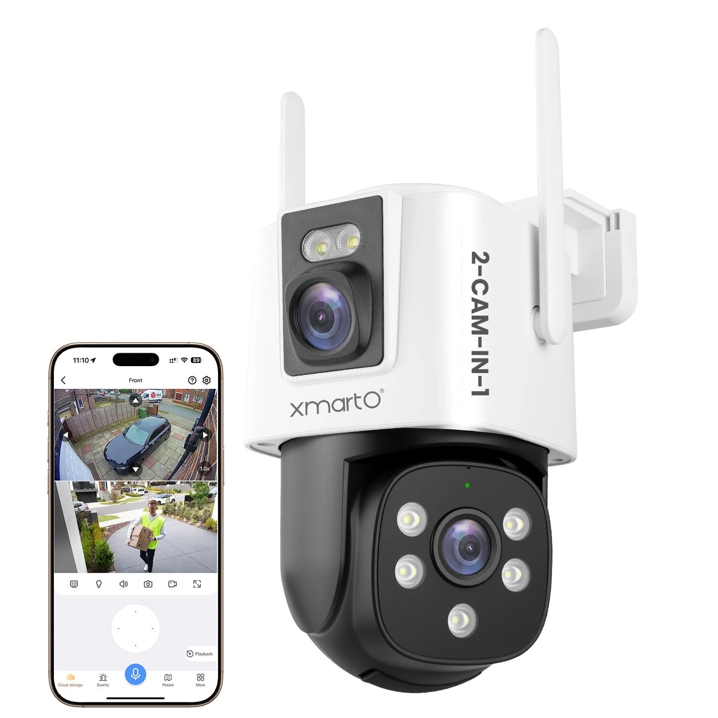 xmartO Dual-Lens Security Camera 4MP QHD