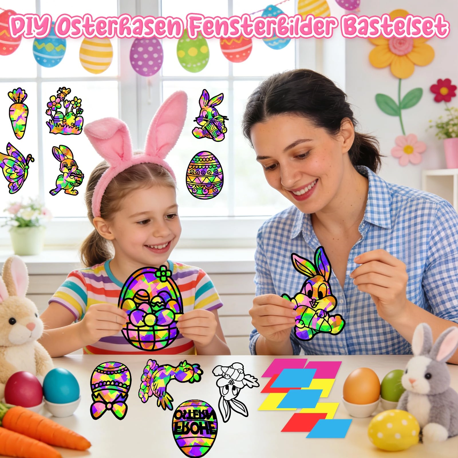 Easter Suncatcher Craft Kit - 57 pieces