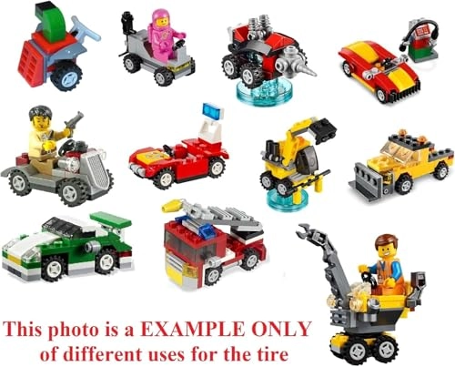 Complete Wheel Assembly Lot - 20 Black Axles 40 Black Rubber Wheels