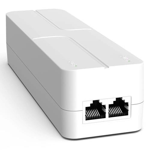 2.5 Gigabit PoE Injector - 48V 60W 1 IEEE 802.3at/af 10/100/1000/2500 Mbps