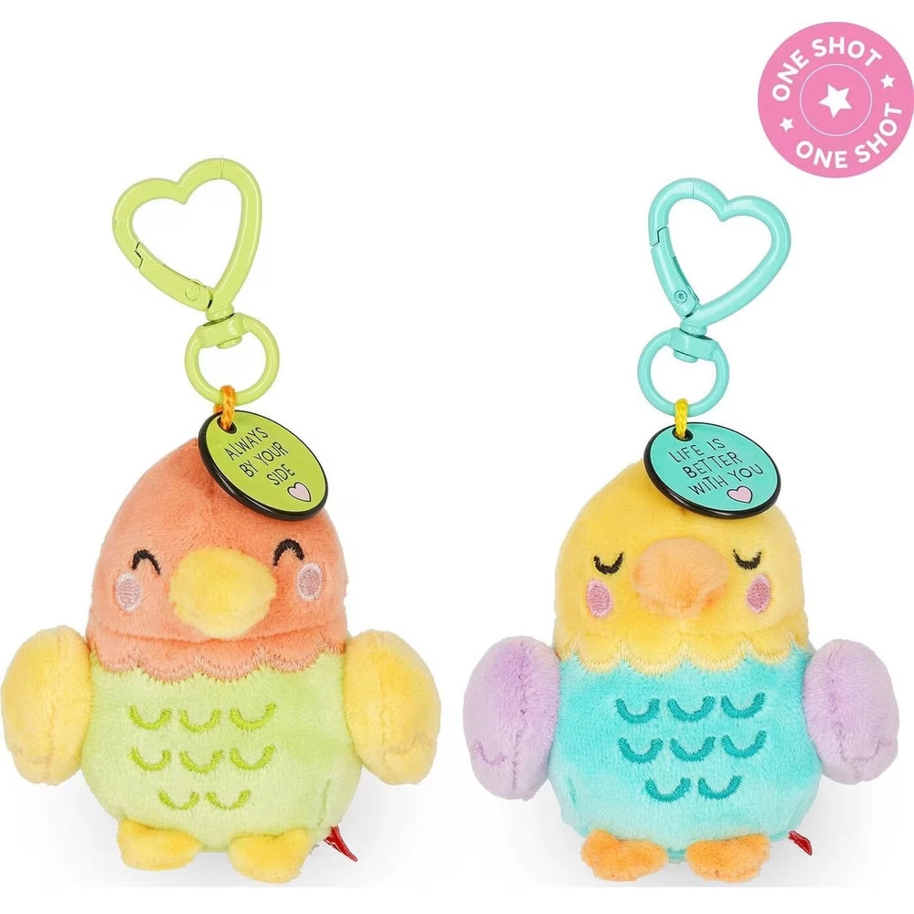 Legami Set Of 2 Plush Key Rings - Secret Hugs "I Love You"