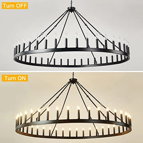 Wagon Wheel Chandelier - 12" 20" 39"