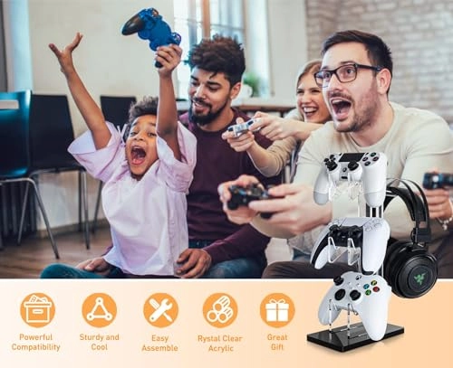 Universal 3 Tier Controller Holder and Headset Stand - PS4 PS5 Xbox ONE Switch
