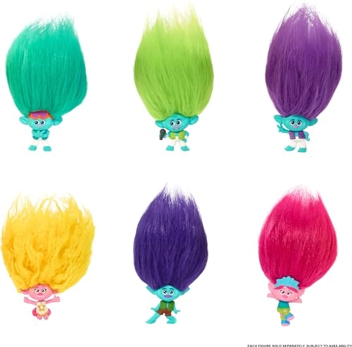 DreamWorks Trolls Rainbow Pom Poms Keychain - Rainbow Series 1 Flip to Reveal