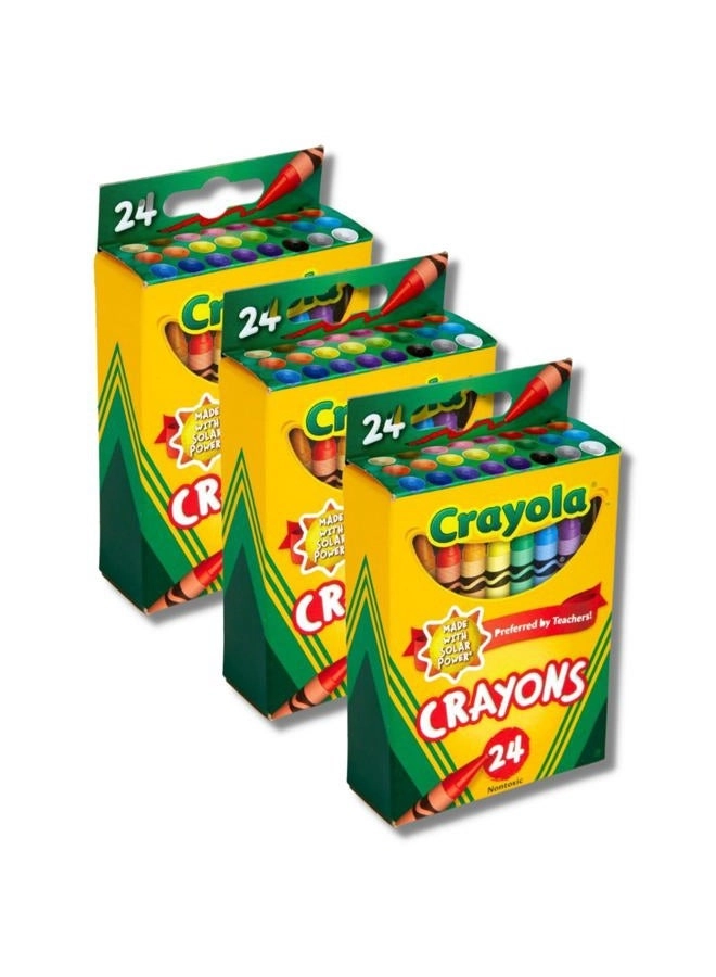 Wax Crayons - 24 Pcs - Pack of 3