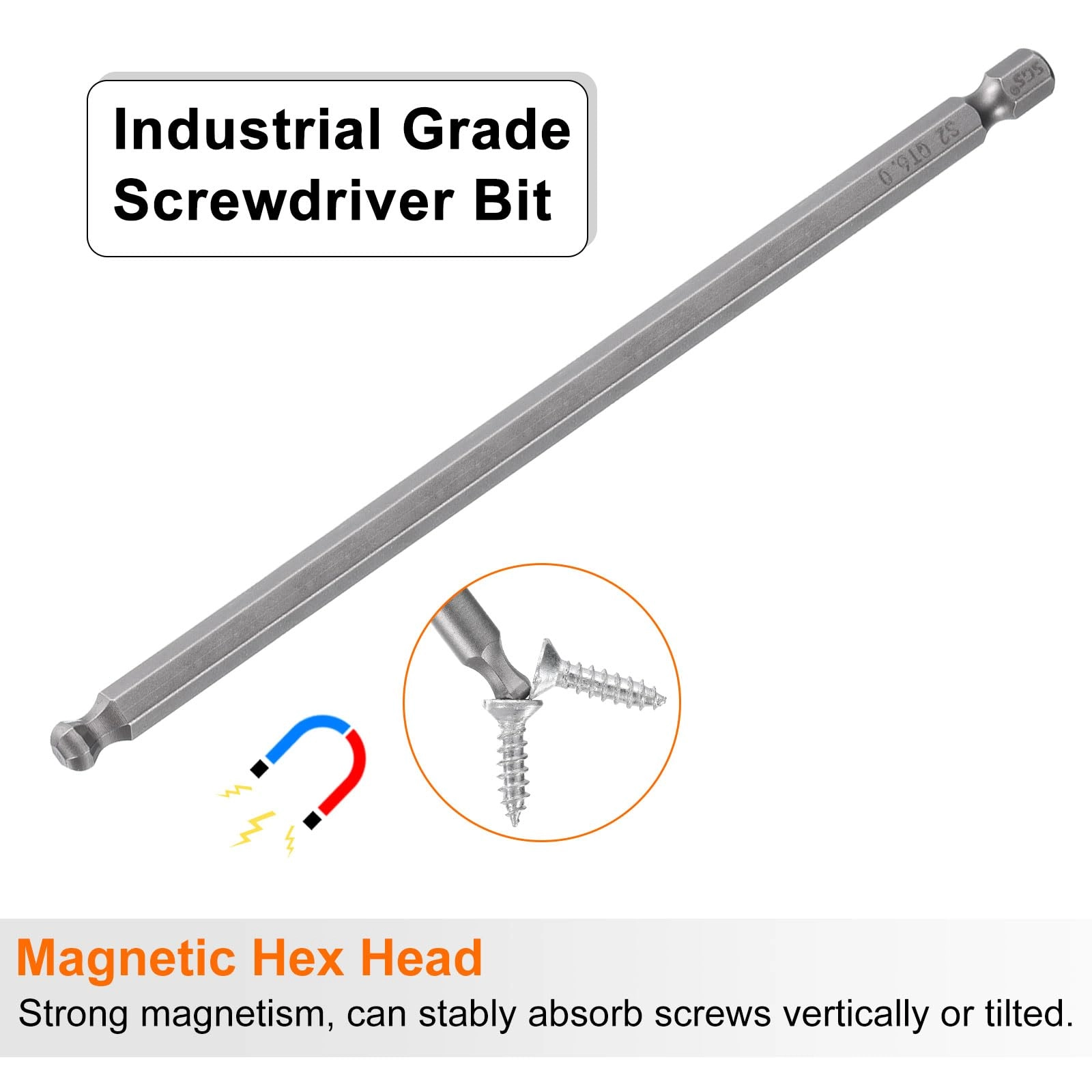 Ball End Hex Screwdriver Bit - 4pcs 150mm