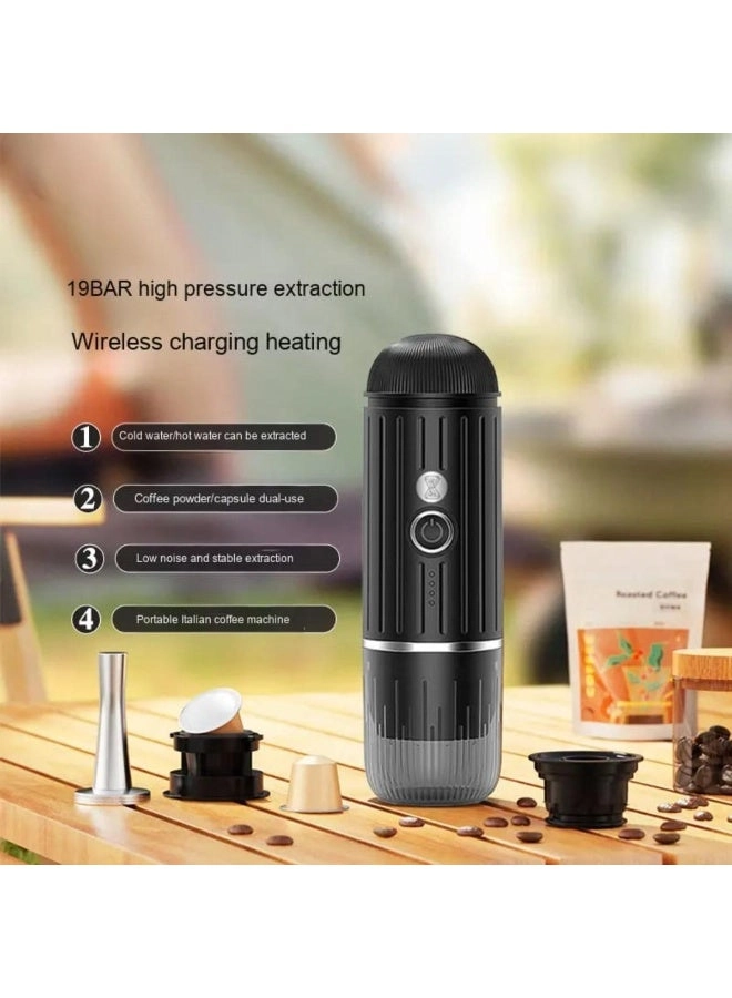 Portable Travel Espresso Maker - 19-bar 120W 7500mAh