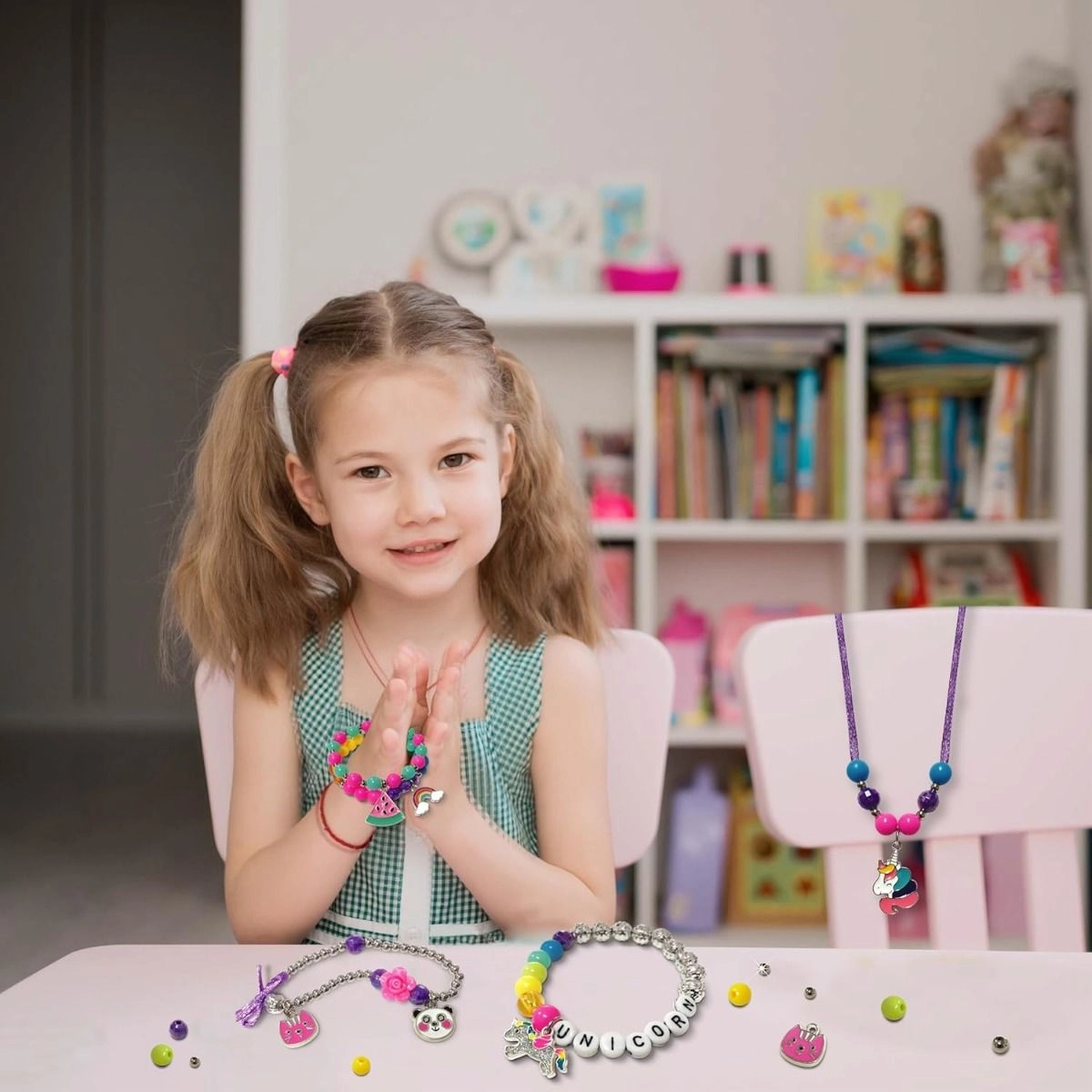 Jewellery Kit Unicorn Charm - 6+ Multi Colour