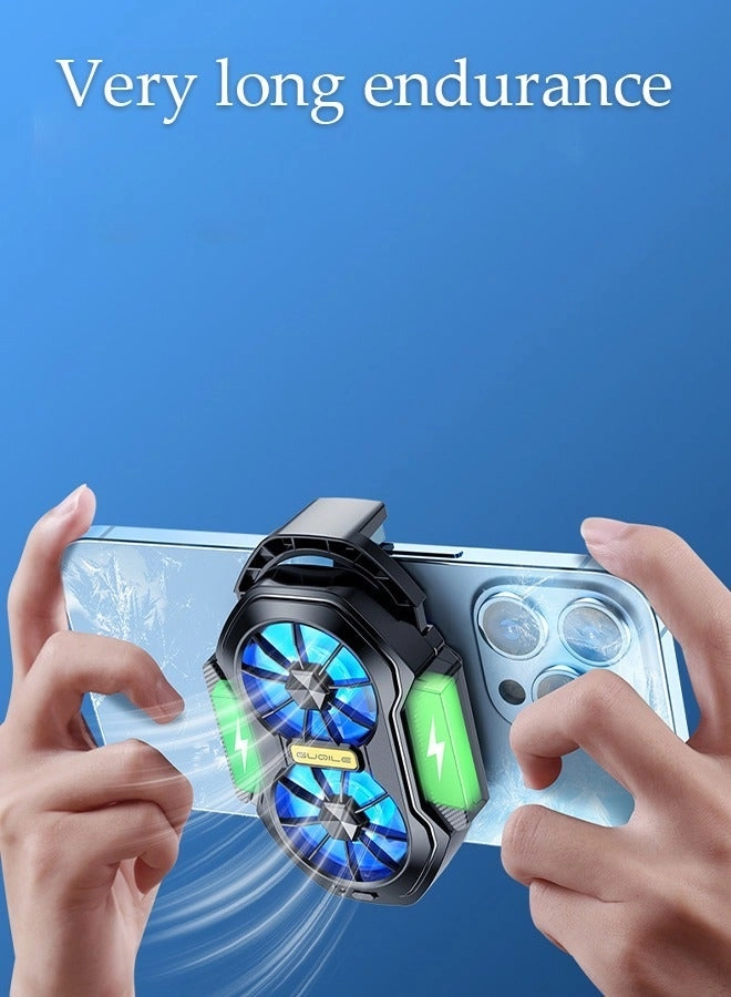 Phone Cooler - Dual Fans Rechargeable 62~92mm Compatible