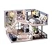 DIY Miniature Dollhouse Kit - 3D Wooden LED Light