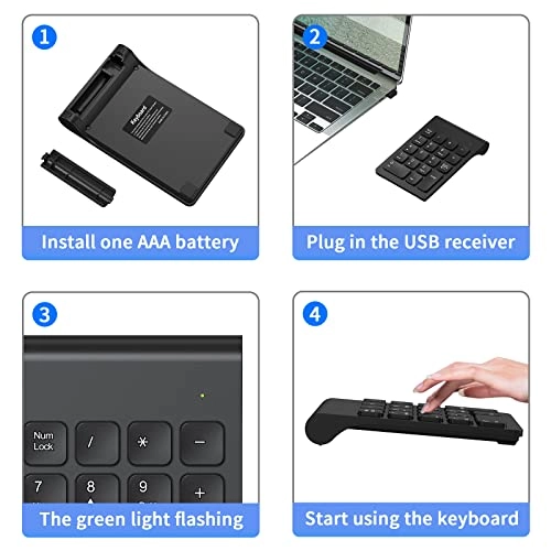 18K-W-Numeric-Keypad - 2.4G Wireless Black