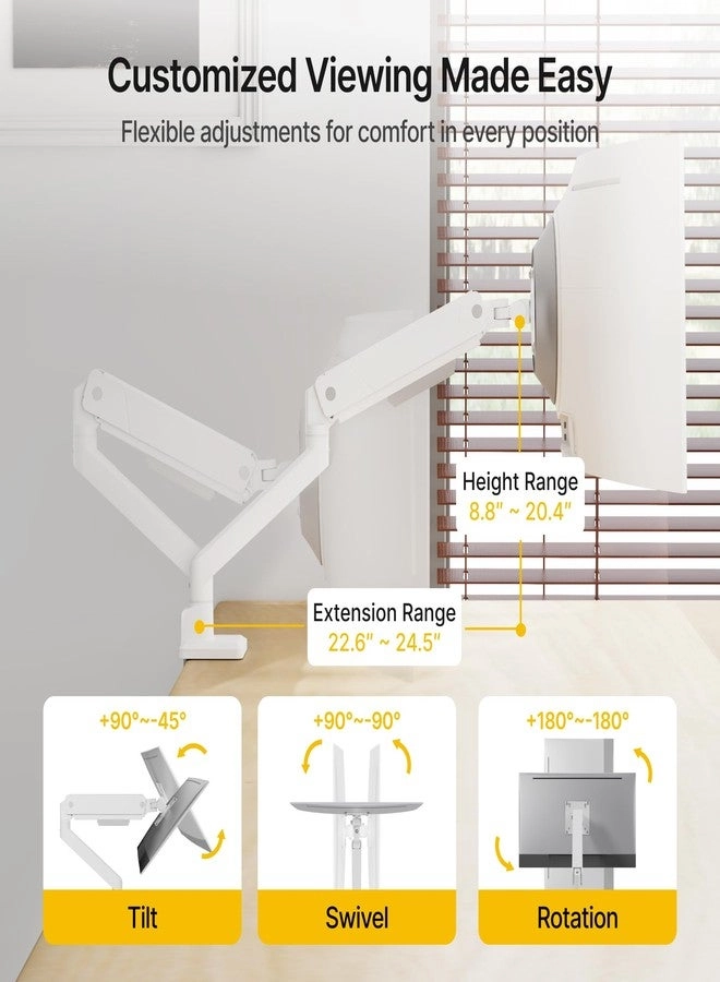 Tall Single Monitor Arm - Single 45in VESA 75/100mm