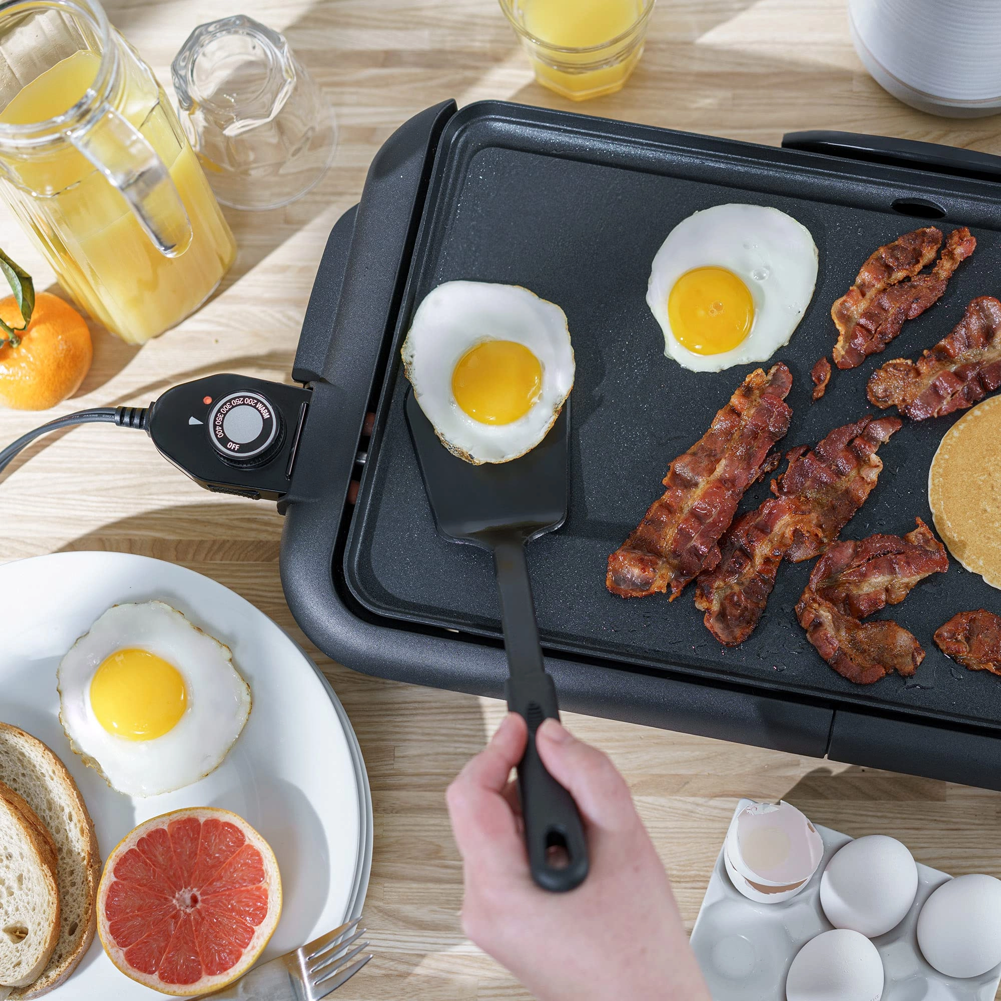 XL Electric Ceramic Titanium Griddle - 1500W 56 cm