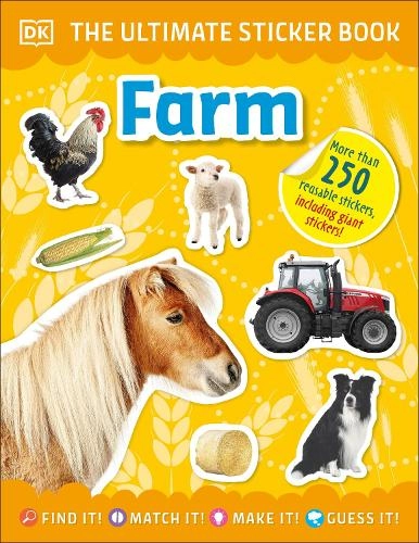 DK Farm Sticker Book Reusable 250 pcs