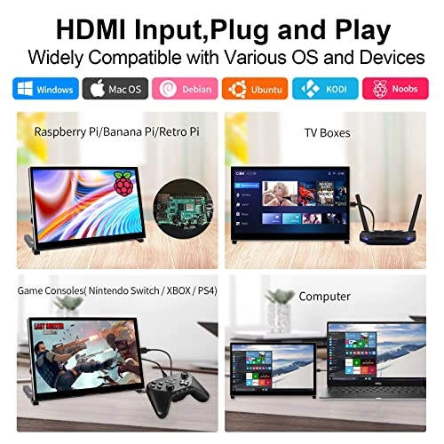 Raspberry Pi 4 Touch Screen - M1012 10 Inches 1024x600